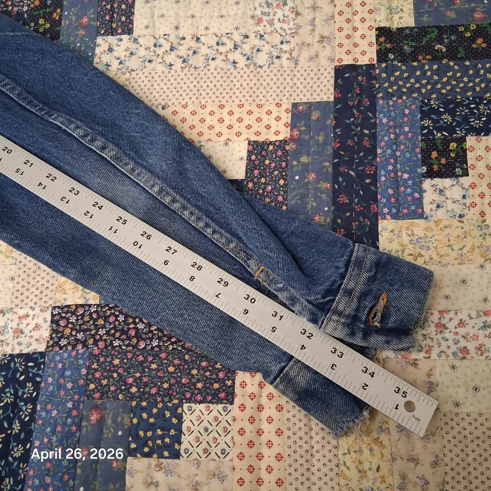 Vintage Lee Riders Sanforized 1970s Jacket Size 42 - Large Denim Trucker 101J